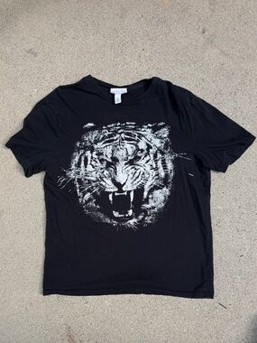 3.1 Phillip Lim for Target Black Graphic Tee with White Print - Medium
